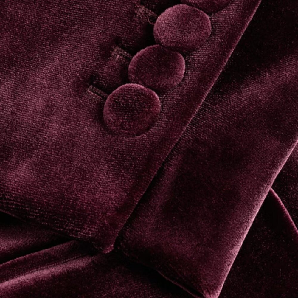 Express Velvet One Button Blazer - Picture 7 of 7